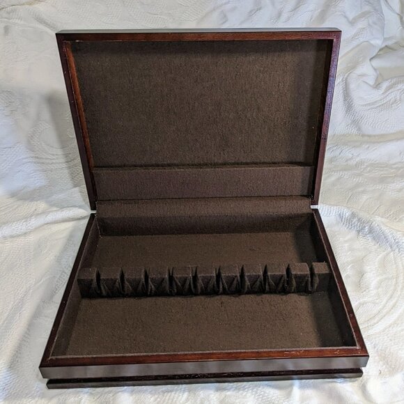 Vintage Wooden Silverware Flatware Chest Storage Box by Powell - Picture 10 of 10